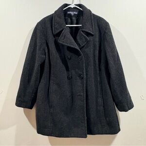 Wool Peacoat Mid-Length Fall Layering 1X Cozy Classic
